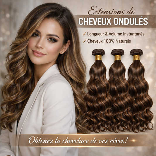 Extensions de cheveux ondulés